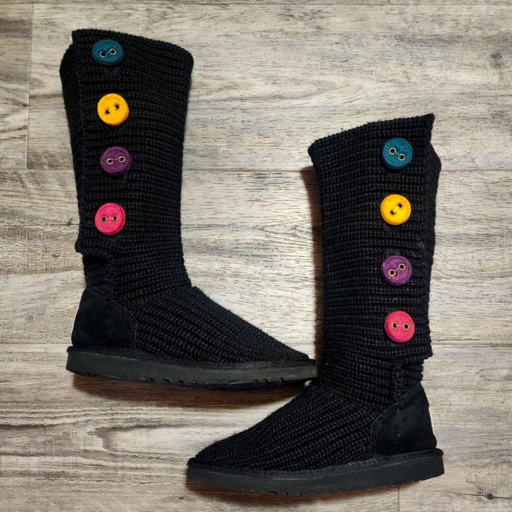 Black Crochet Ugg Boots